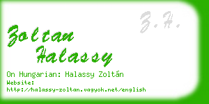 zoltan halassy business card