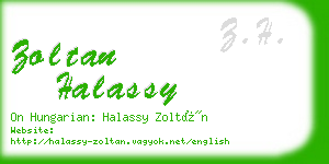 zoltan halassy business card